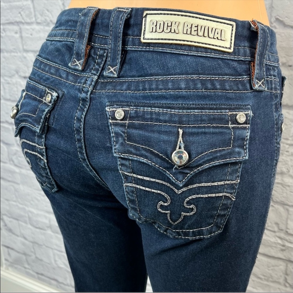 Rock Revival Women’s Jessica Mid-Rise Curvy Skinny Jeans Size 27